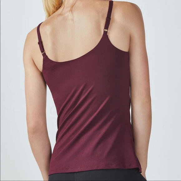 Fabletics Mia Spotify Purple Ruched Zip Front Athletic Tank Top sz M - Picture 7 of 14